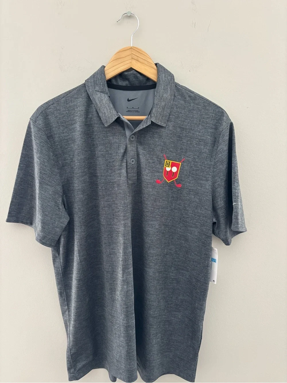 Nike Army Polo Shirt Men's Military Crest Performance Golf Polo Gray